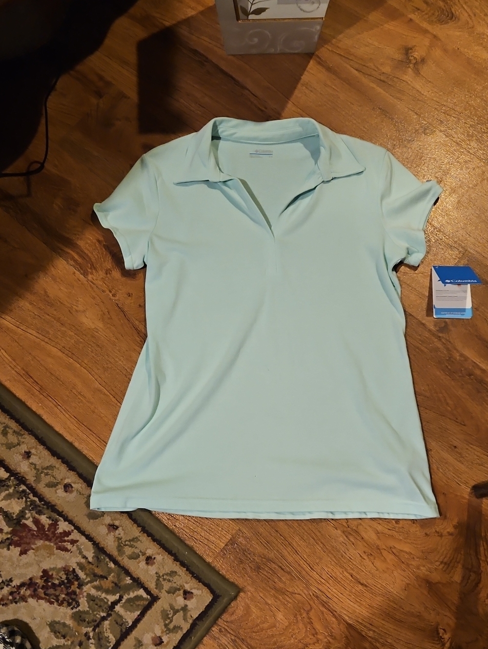 NWT Columbia Light Green Polo Size Large
